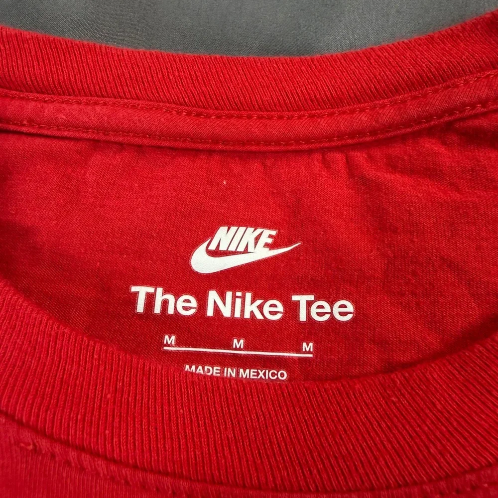 Nike The Nike Tee Mens Medium Red Long Sleeve Embroidered Futura Logo T-Shirt